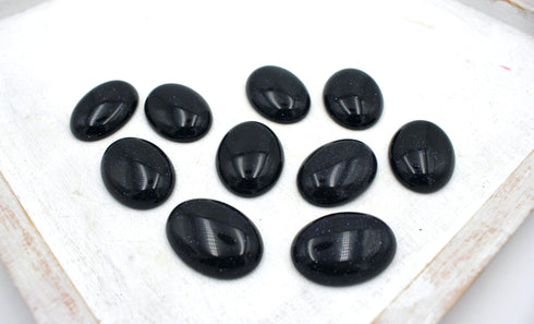Blue Goldstone Cabachon, 22x30mm, sold as 1 piece.